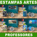 Estampas Professores Editáveis Canecas Almofadas Mockups