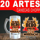 Pacote 20 Artes Canecas Chopp Cerveja Sublimação Mockups