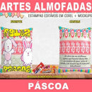 Artes Almofadas Bolso Páscoa Chocolates Editáveis Mockups