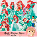 Kit Papel Scrapbook Digital - Ariel Pequena Sereia Png