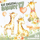 Kit Digital África Safari Aquarela 17a