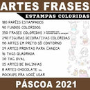 Estampas Frases Coloridas Páscoa Sublimação Mockups Pandoca