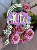 Arquivo De Corte Topo De Bolo 40tei Flores - Studio