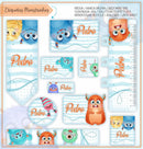 Arquivo Etiqueta Escolar Monstrinhos Studio, Pdf, Png E Dxf