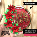 Arquivo De Corte - Topo Feliz Natal Shaker E Flores