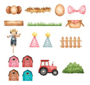 Kit Digital Fazendinha Aquarelado Em Png E Jpeg