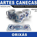 Estampas Canecas Editáveis Orixás Sublimação Mockups Kit3