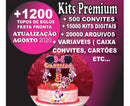 300 Topo De Bolo  P/ Corte Silhouette +brinde Todos Os Temas