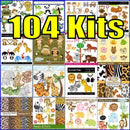 104 Kits Scrapbook Digital Safari Zoo  + Super Brinde