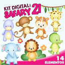 Kit Digital África Safari Aquarela 21