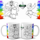 Pacote Artes Canecas Desenhos Colorir Mockups Sublimação