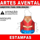 Sublimação Avental Artes Estampas Digitais Mockups Corel