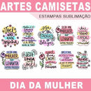 Estampas Dia Da Mulher Camisetas Sublimação Mockups Mulheres