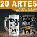Pacote 20 Artes Canecas Chopp Cerveja Sublimação Mockups