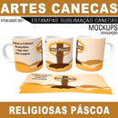 Estampas Canecas Religiosas Páscoa Mockups Sublimação