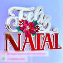 Arquivo De Corte Topo 4-feliz Natal Com Flor - Studio E Svg