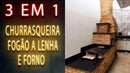 Fogão A Lenha Com Churrasqueira E Forno