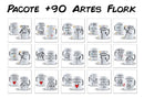 +90 Artes Folrk Para Canecas - Total +350 Arquivos