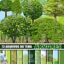 Kit Digital Árvores Floresta Vegetação 73 Arquivos + Fontes