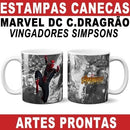 Sublimação Canecas Heróis Vingadores Marvel Dc Simpsons