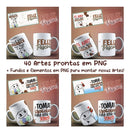 Pacote Artes Para Canecas De Porcelana Pascoa Flork +mockups