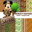 Mickey Safari Scrap Personalizado Digital Arquivo Silhouette