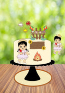 Topo De Bolo Menina Junina Cute - Arquivo Digital