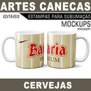 Estampas Canecas Cervejas Sublimação Mockups Estampas