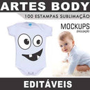 Body Baby Estampas Artes Corel Sublimação Editáveis Mockups