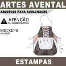 Sublimação Avental Artes Estampas Digitais Mockups Corel