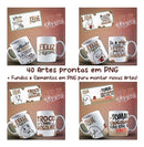 Pack  De Artes Para Canecas Pascoa Flork + 150 Arquivos