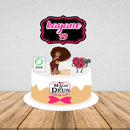 Topo De Bolo Menina Cacheada - Arquivo Digital