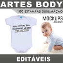 Body Baby Estampas Artes Corel Sublimação Editáveis Mockups