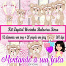Kit Digital Ursinha Baloeira Rosa