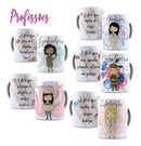 Pack Artes Vetores Caneca Profissões Cute + Bônus Em Dobro
