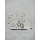 Topo Bolo Noivos Iniciais Mdf Branco Casamento Personalizado