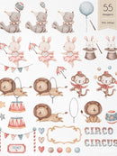 Kit Digital Circo Aquarelado