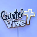 Arquivo De Corte Topo De Bolo Pascoa Cristo Vive Studio