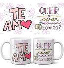 Pacote Artes Canecas Frases Coloridas Namorados Pandoca