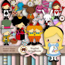 3 Kits Scrapbook Digital - Alice No País Das Maravilhas
