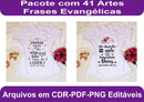 Sublimação Kit Com 41 Estampas Evangélicas Cdr - Png - Pdf