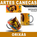 Estampas Canecas Orixás Editáveis Mockups Sublimação