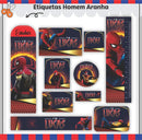 Etiqueta Escolar Homem Aranha Menino - Arquivo Digital