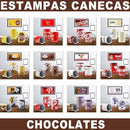 Artes Tema Chocolates Sublimação Canecas Páscoa