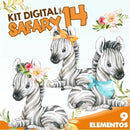 Kit Digital África Safari Aquarela 14