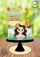 Arquivo De Corte Topo De Bolo Festa Junina Menininha Cute
