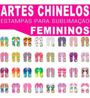 Estampas Chinelos Femininos Mulher Sublimação Gabaritos