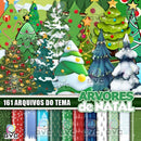 Kit Digital Árvores Floresta Natal 161 Arquivos + Fontes