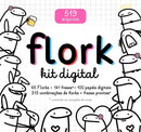 Kit Digital Flork Bento Memes Lettering Arquivos Png