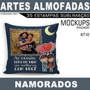 Namorados Estampas Almofadas Kit 02 Sublimação
